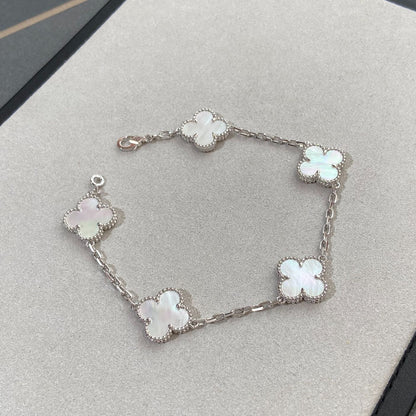 [Glow Jewelry]Neue KOLLEKTION CLOVER WHITE PEARL MOP 5 MOTIV ARMBÄNDER