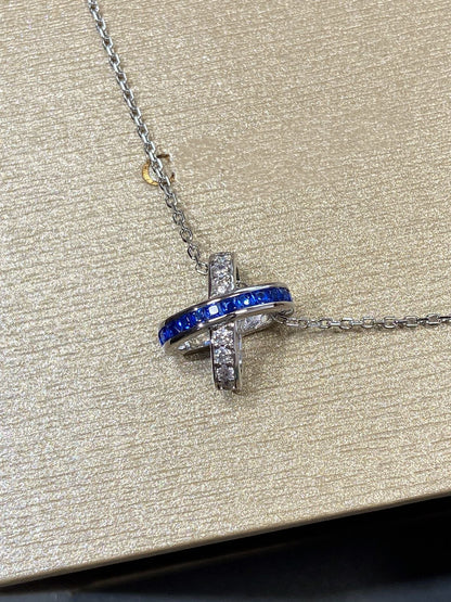 グロージュエリーリアンダイヤモンドシルバーネックレス