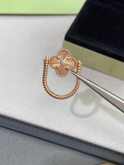 [Glow Jewelry]CLOVER RIVERSIBLE ROSE GOLD RING