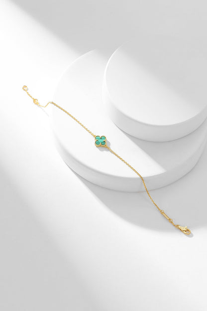 [Glow Jewelry]CLOVER BRACELET MALACHITE 1 MOTIF