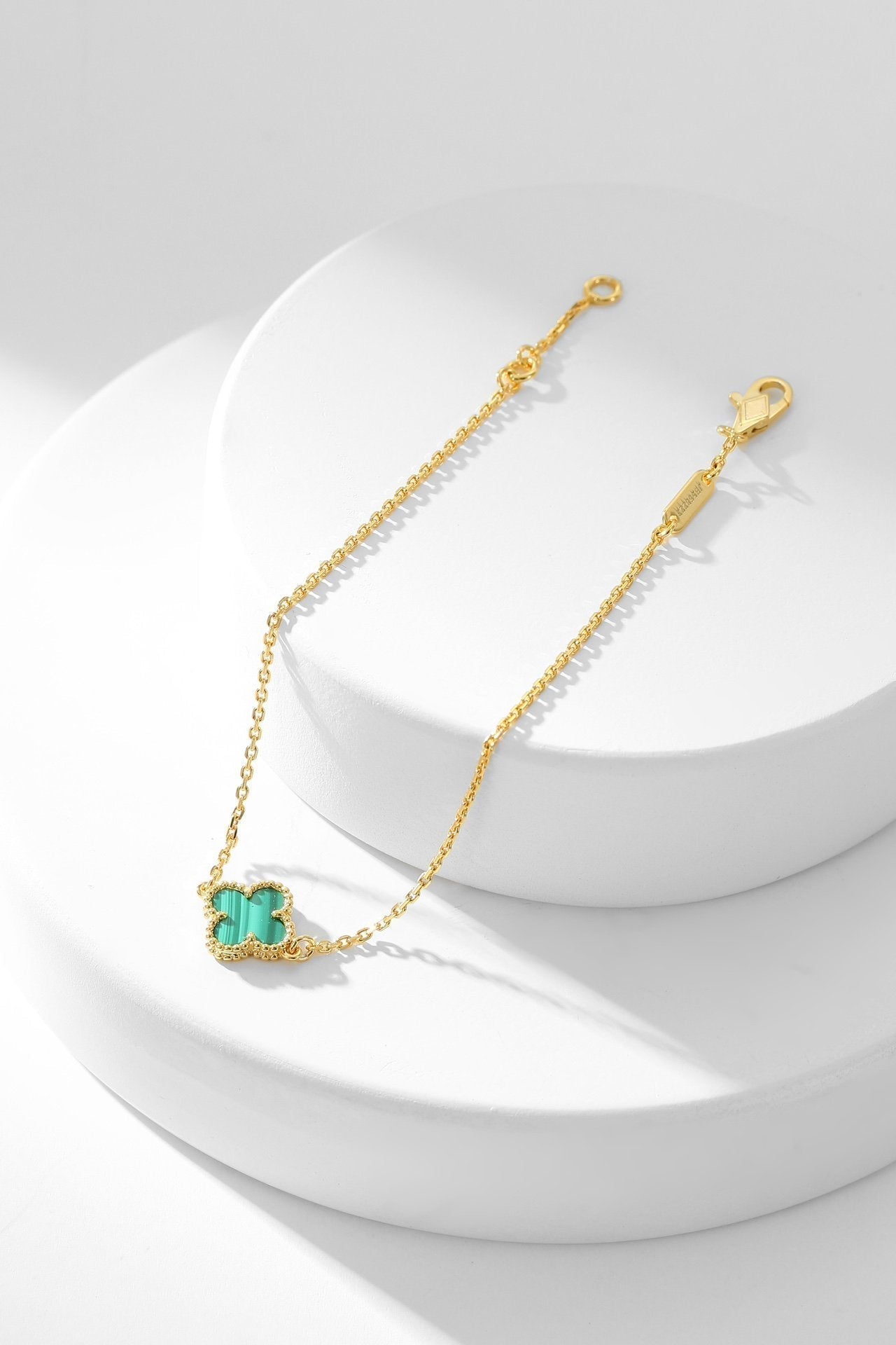 [Glow Jewelry]CLOVER BRACELET MALACHITE 1 MOTIF