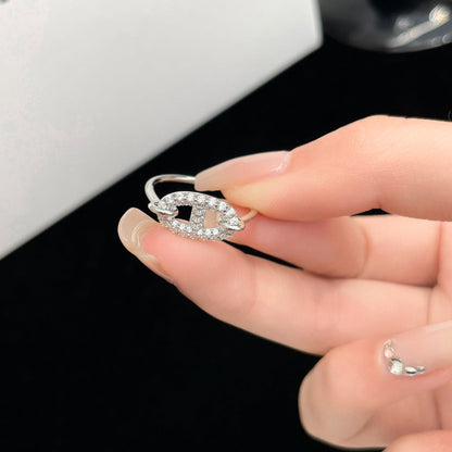„Glow Jewelry“ RONDE KLEINER SILBERNER DIAMANTENRING