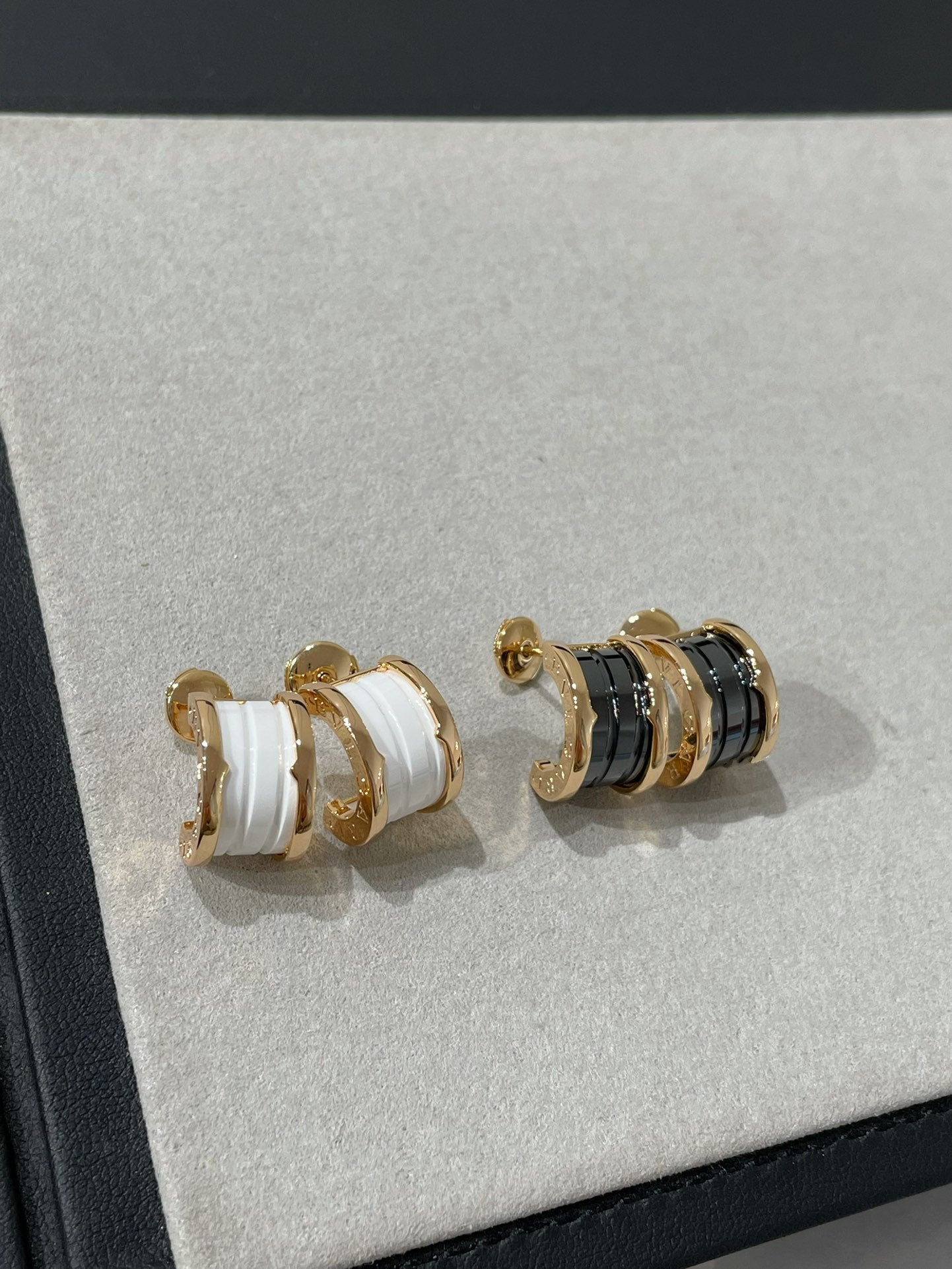 [Glow Jewelry]ZERO 1 PINK GOLD CERAMIC EARRINGS