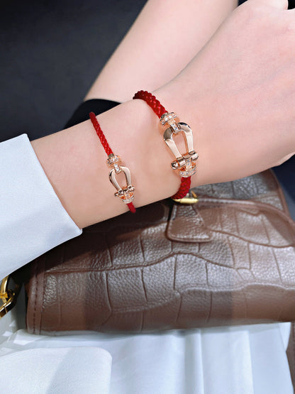 [Glow Jewelry]FORCE 10 HALF DIAMOND PINK GOLD RED CORDERI LARGE AND MEDIUM MODEL