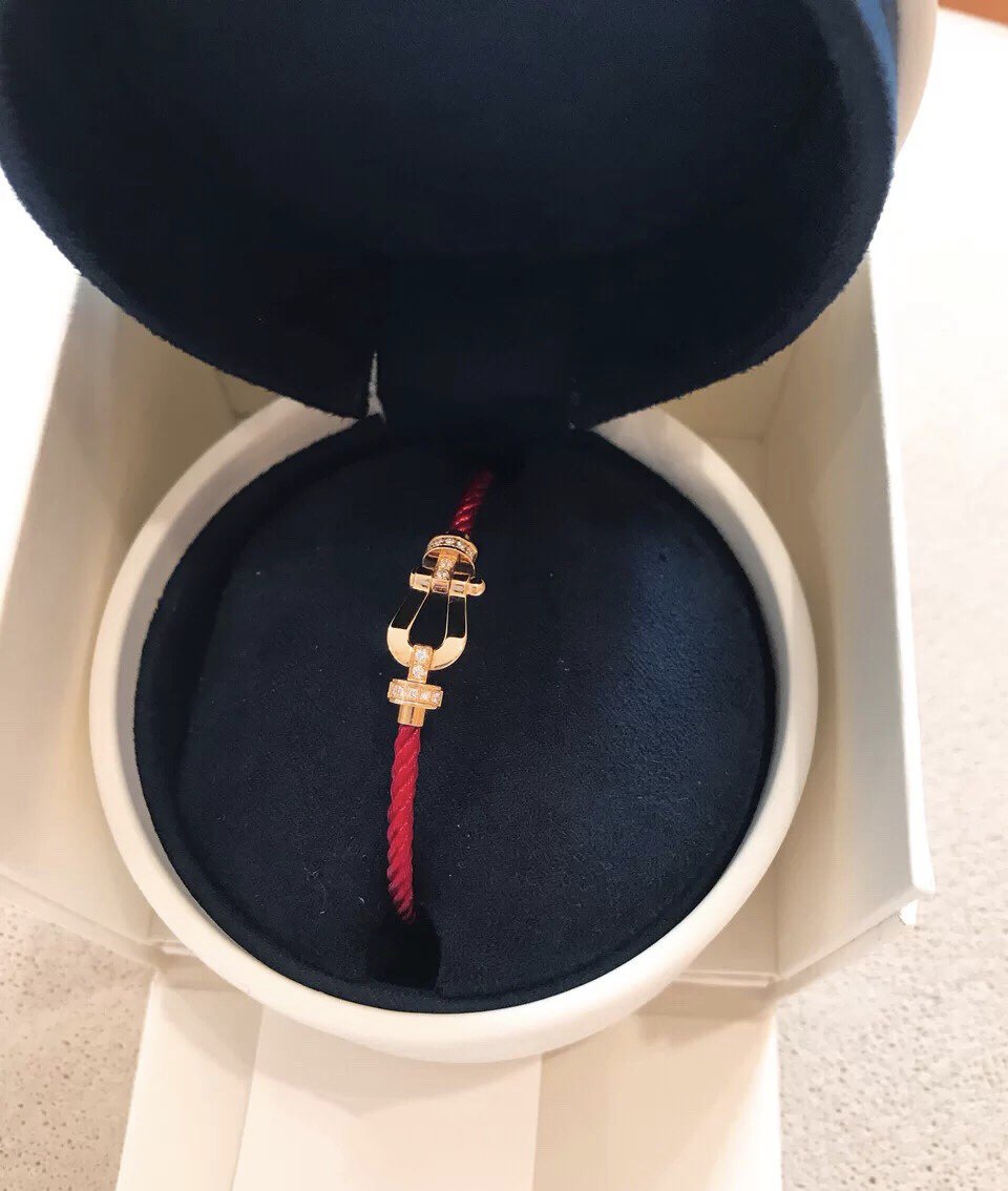 ¡®Glow Jewelry¡¯FORCE 10 HALF DIAMOND PINK GOLD RED CORDERI LARGE AND MEDIUM MODEL