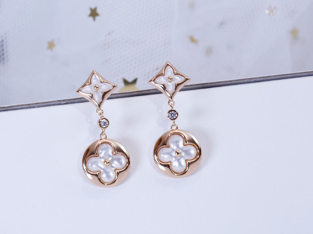 ¡®Glow Jewelry¡¯STAR AND SUN PINK GOLD MOP DROP EARRINGS