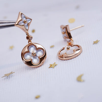 ¡®Glow Jewelry¡¯STAR AND SUN PINK GOLD MOP DROP EARRINGS