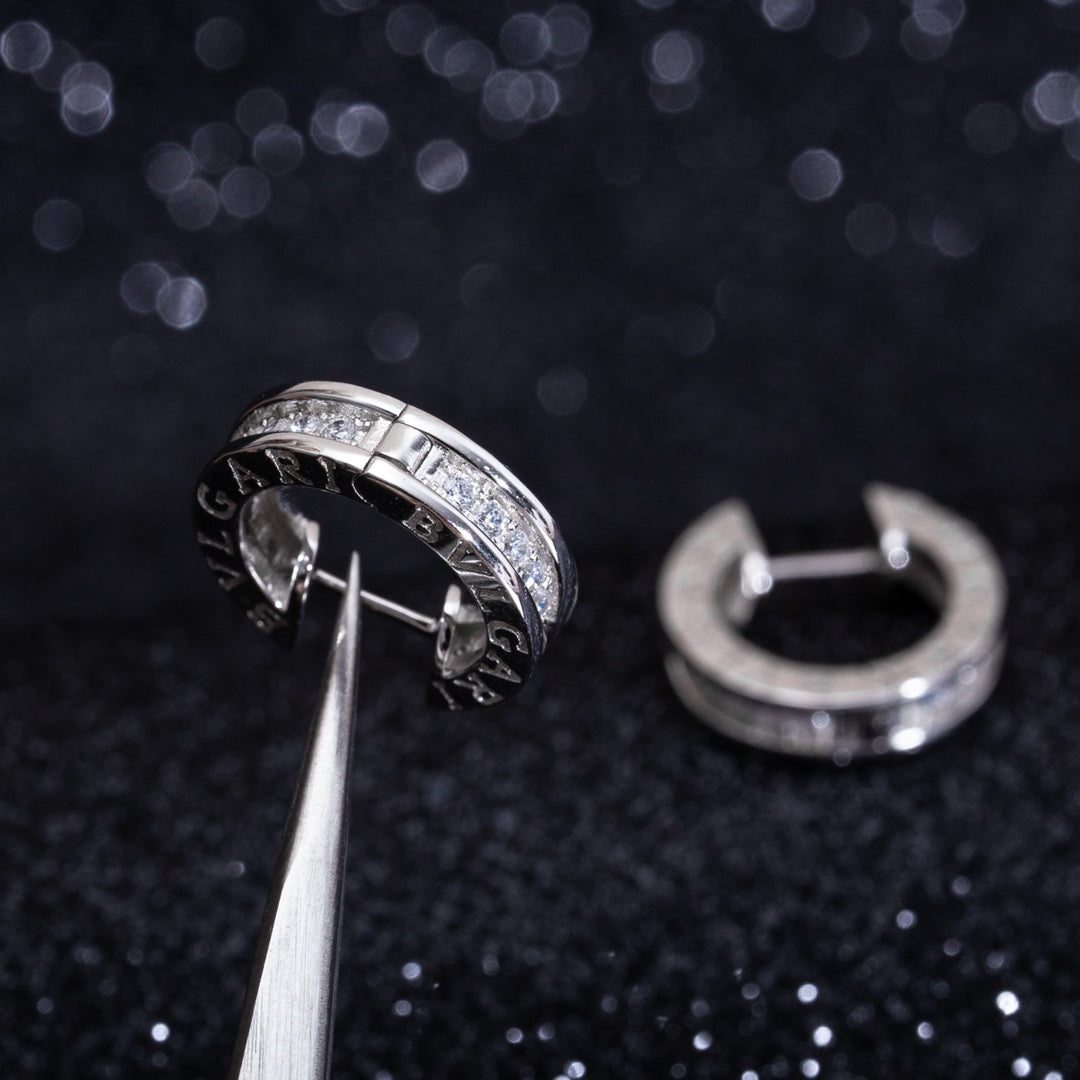 [Glow Jewelry]ZERO 1 MINI SILVER DIAMOND EARRINGS
