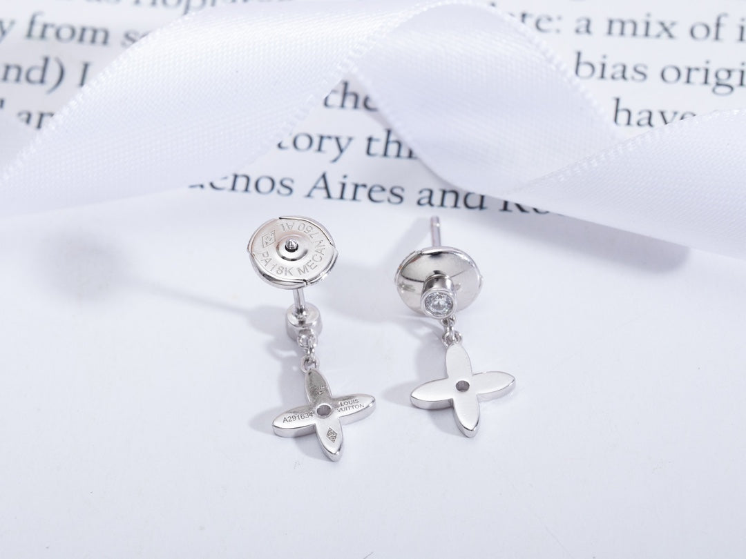 „Glow Jewelry“ VIDYLLE SILBERNE DIAMANT-MINI-DROP-OHRRINGE