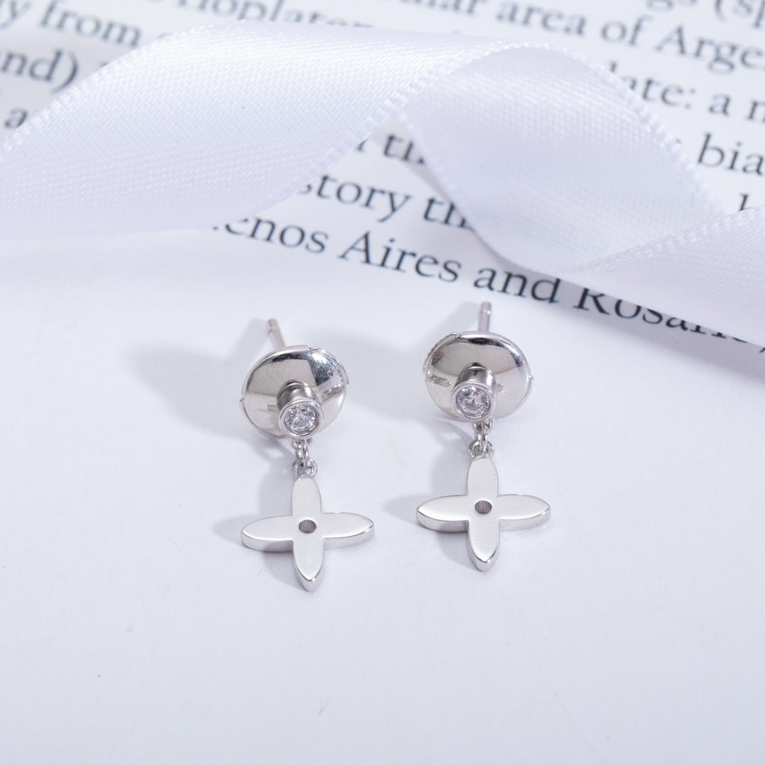 „Glow Jewelry“ VIDYLLE SILBERNE DIAMANT-MINI-DROP-OHRRINGE