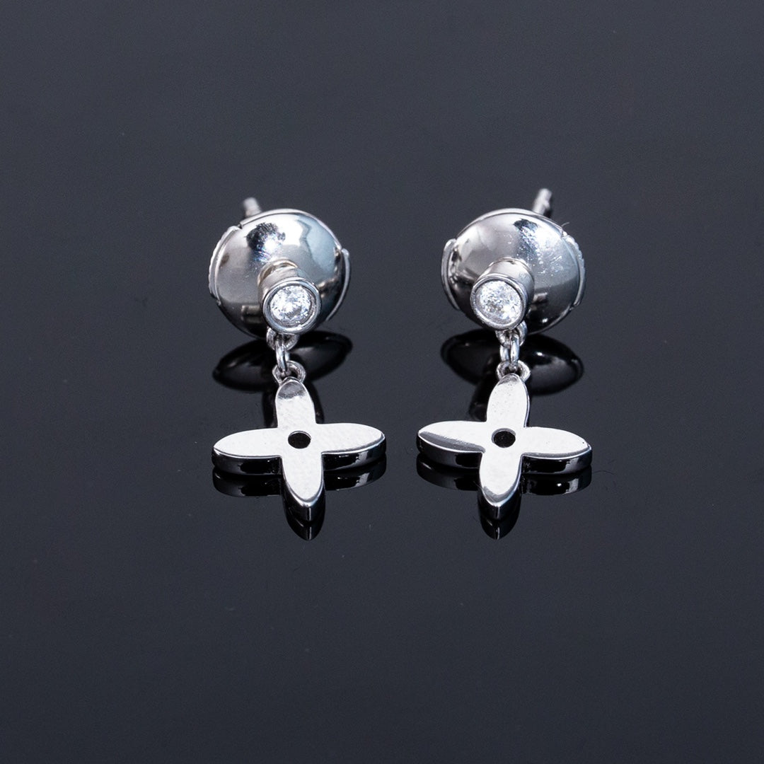 „Glow Jewelry“ VIDYLLE SILBERNE DIAMANT-MINI-DROP-OHRRINGE