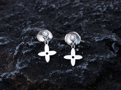 „Glow Jewelry“ VIDYLLE SILBERNE DIAMANT-MINI-DROP-OHRRINGE