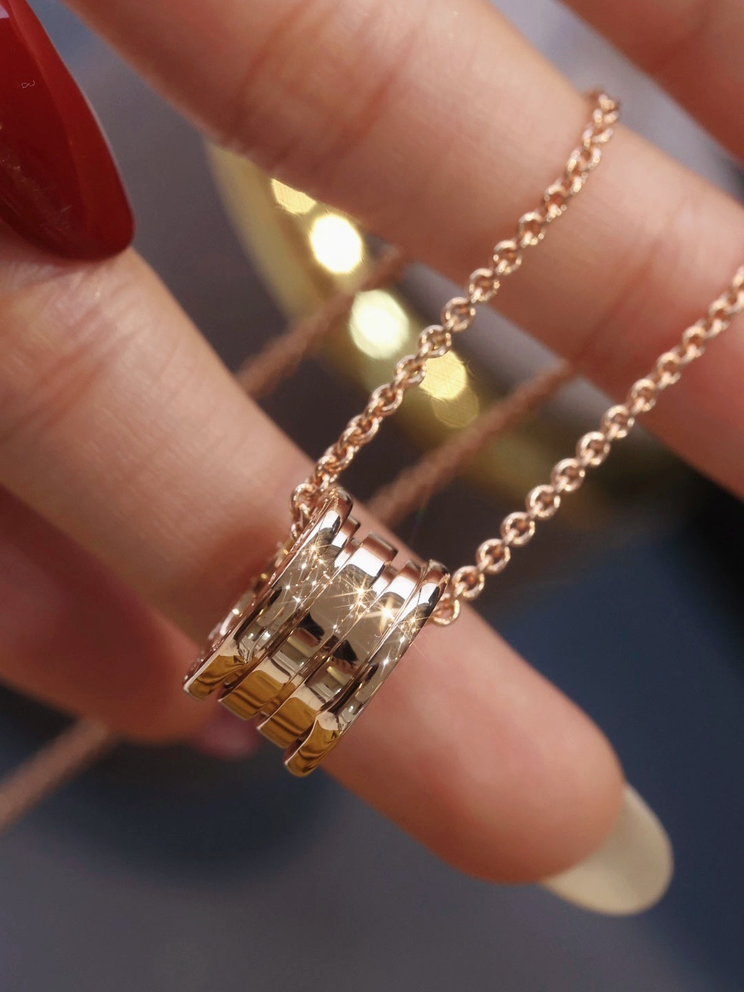 [Glow Jewelry]ZERO 1 PINK GOLD NECKLACE