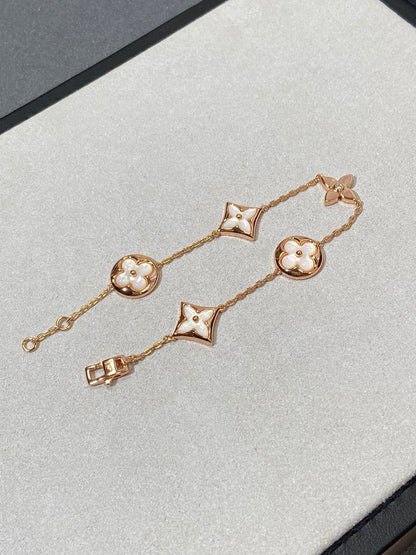 ¡®Glow Jewelry¡¯STAR AND SUN 5 MOTIF MOP PINK GOLD BRACELET