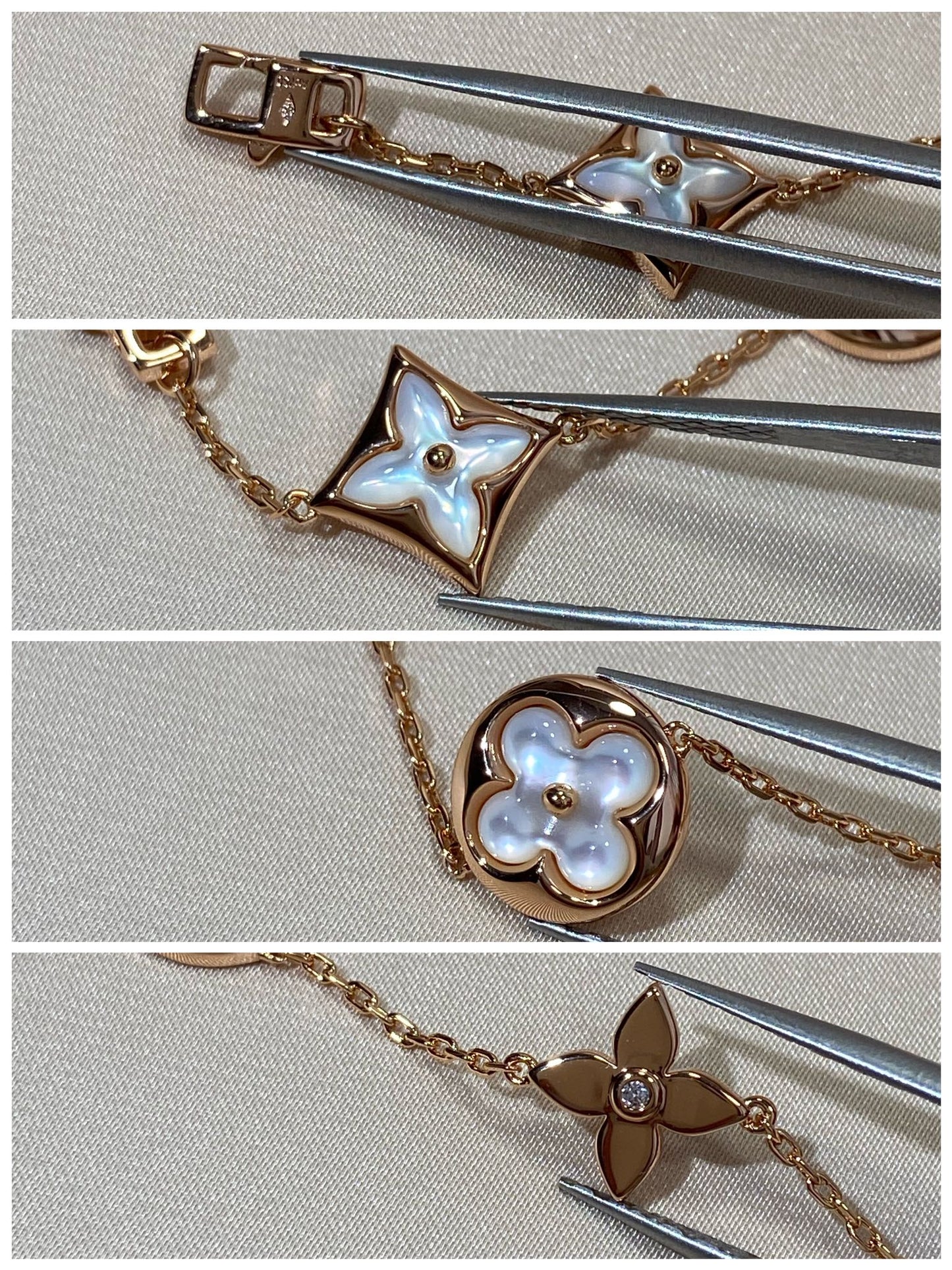¡®Glow Jewelry¡¯STAR AND SUN 5 MOTIF MOP PINK GOLD BRACELET