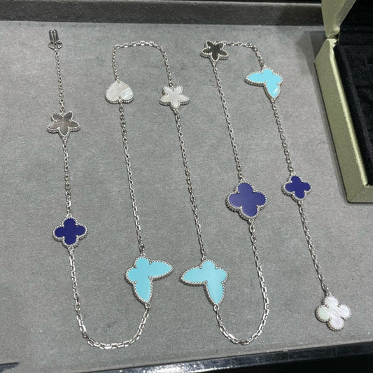 Glow Jewelry「LUCKY CLOVER SILVER 11 MOTIF NECKLACE」