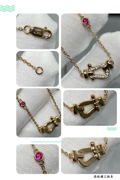 [Glow Jewelry]FORCE 10 DIAMOND PINK GOLD NECKLACE