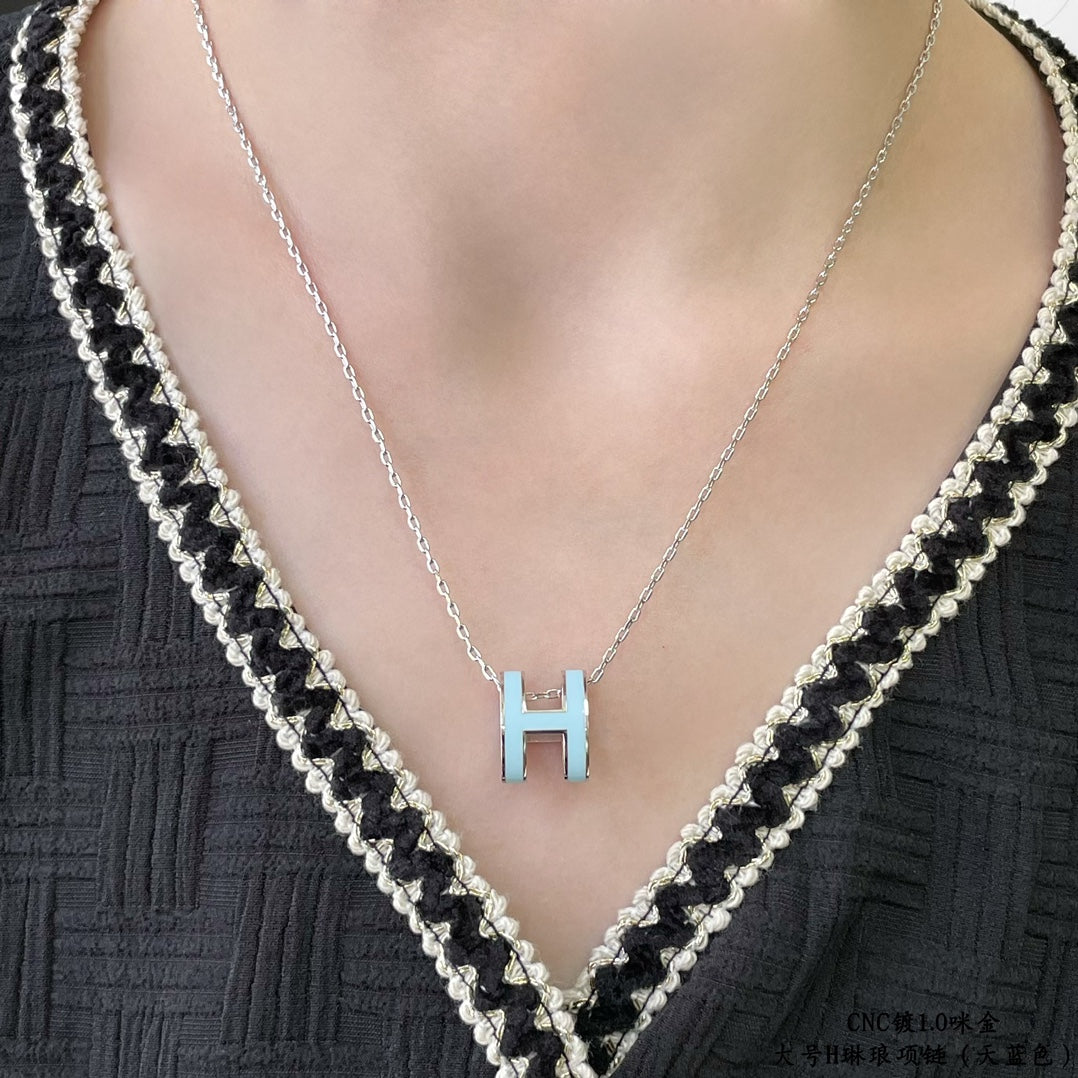 „Glow Jewelry“ POP H SKY BLUE HALSKETTE