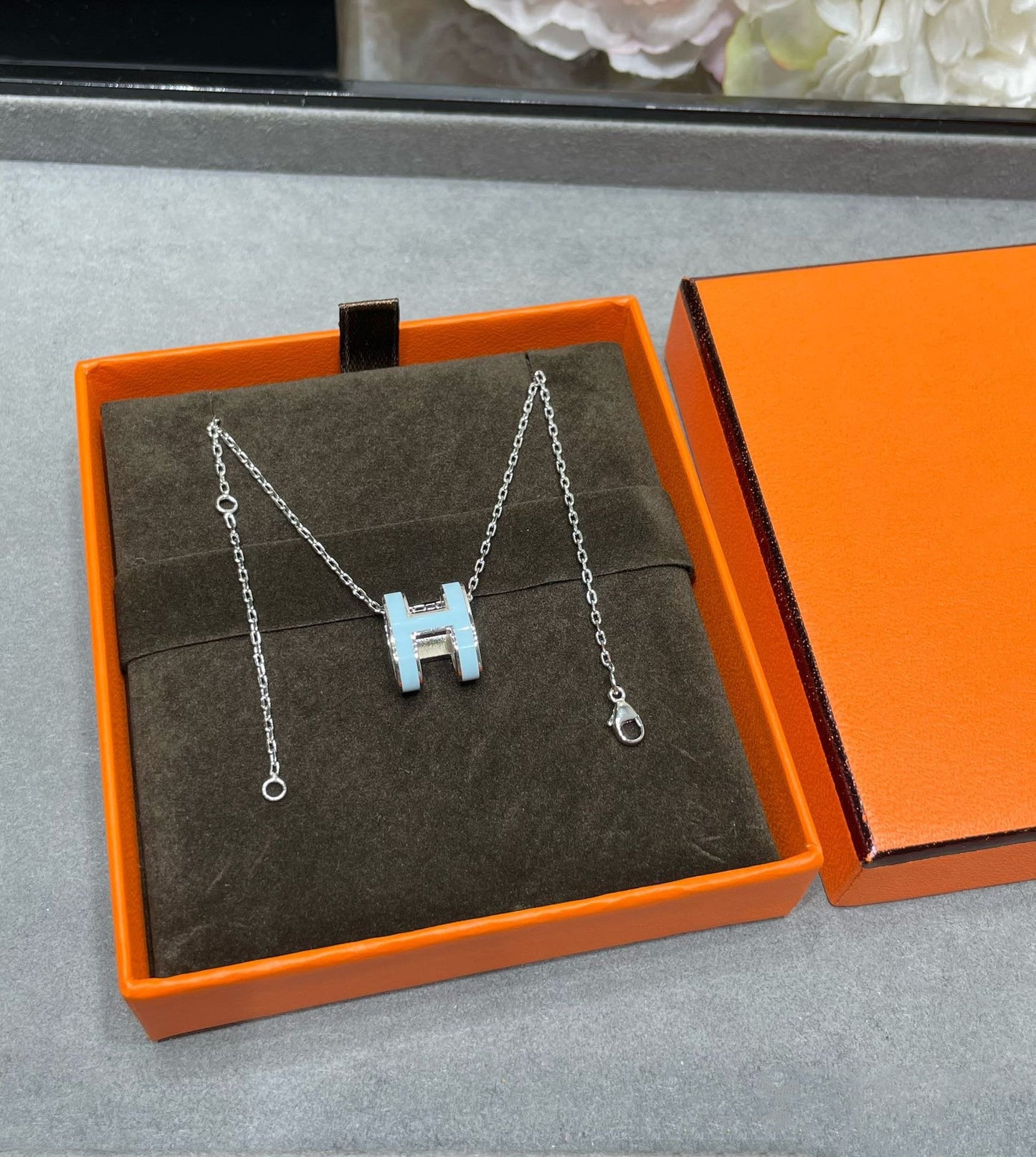 „Glow Jewelry“ POP H SKY BLUE HALSKETTE