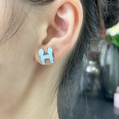 „Glow Jewelry“ POP H SKY BLUE OHRSTECKER