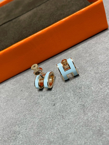 „Glow Jewelry“ POP H SKY BLUE OHRSTECKER