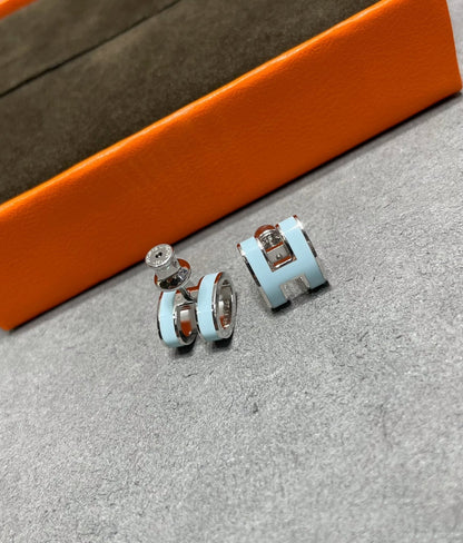 „Glow Jewelry“ POP H SKY BLUE OHRSTECKER