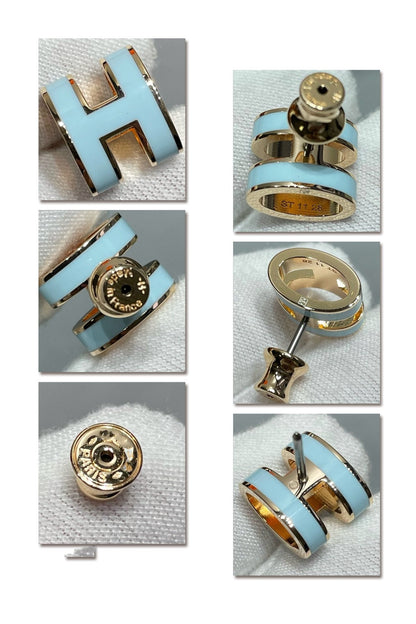„Glow Jewelry“ POP H SKY BLUE OHRSTECKER