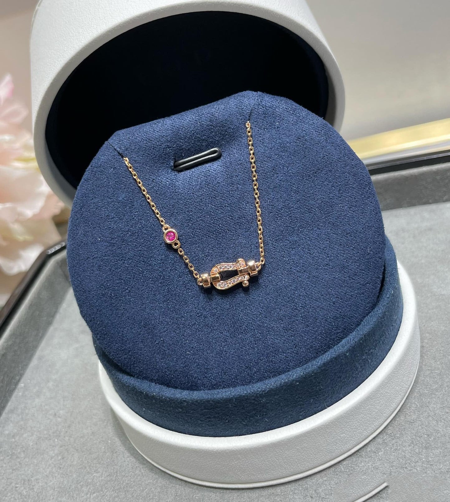 ¡®Glow Jewelry¡¯FORCE 10 DIAMOND CHAIN LINK PINK GOLD BRACELET