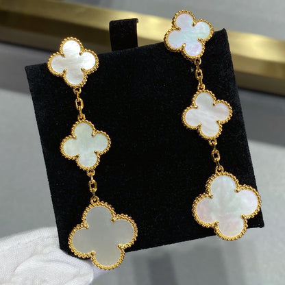 ¡®Glow Jewelry¡¯CLOVER MOP 3 MOTIVE GOLDOHRRINGE