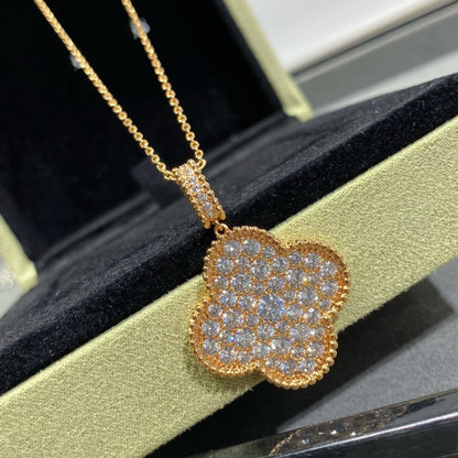 ¡®Glow Jewelry¡¯KLEE 25MM GROSSER ANHÄNGER DIAMANT BESETZTE LANGE HALSKETTE