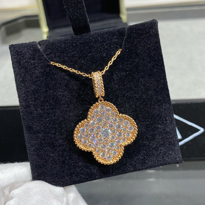 ¡®Glow Jewelry¡¯KLEE 25MM GROSSER ANHÄNGER DIAMANT BESETZTE LANGE HALSKETTE