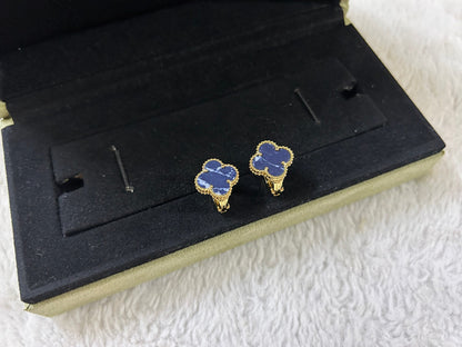 [Glow Jewelry]CLOVER PIETERSITE MEDIUM STUD EARRINGS