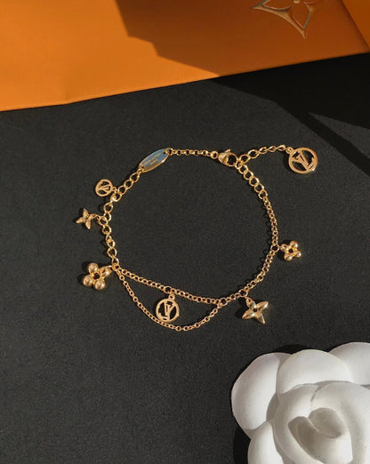 „Glow Jewelry“ BLOOMING PINK GOLD MOP ARMBAND