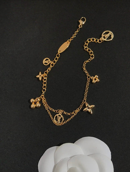 „Glow Jewelry“ BLOOMING PINK GOLD MOP ARMBAND
