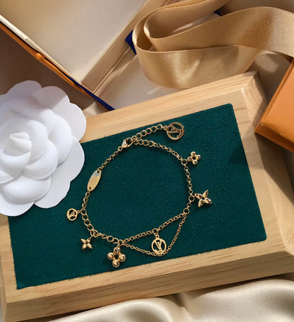 „Glow Jewelry“ BLOOMING PINK GOLD MOP ARMBAND