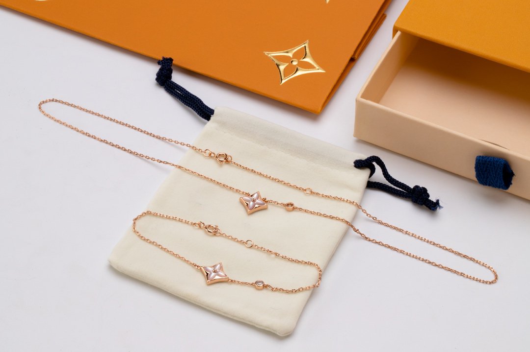 ¡®Glow Jewelry¡¯ STAR PINK MOP 1 DIAMANT ROSÉGOLD-HALSKETTE