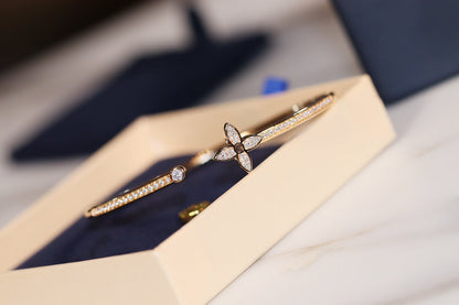 „Glow Jewelry“ IDYLLE GOLD OFFENER ARMBAND MIT DIAMANTENBESATZ