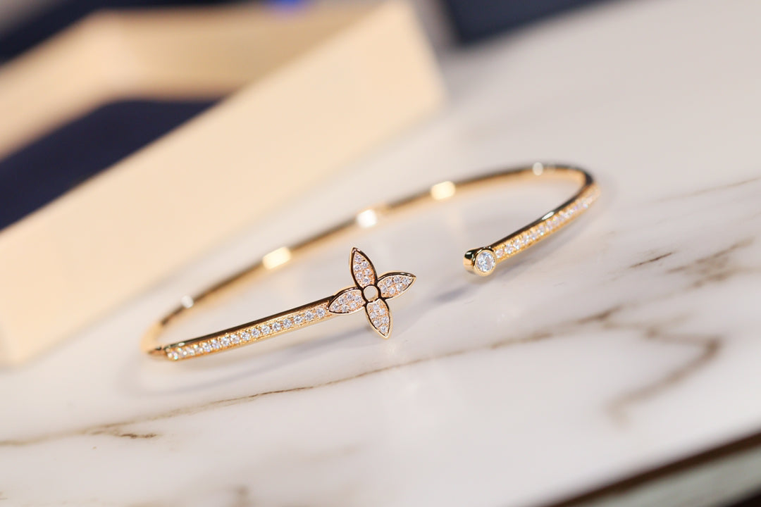„Glow Jewelry“ IDYLLE GOLD OFFENER ARMBAND MIT DIAMANTENBESATZ