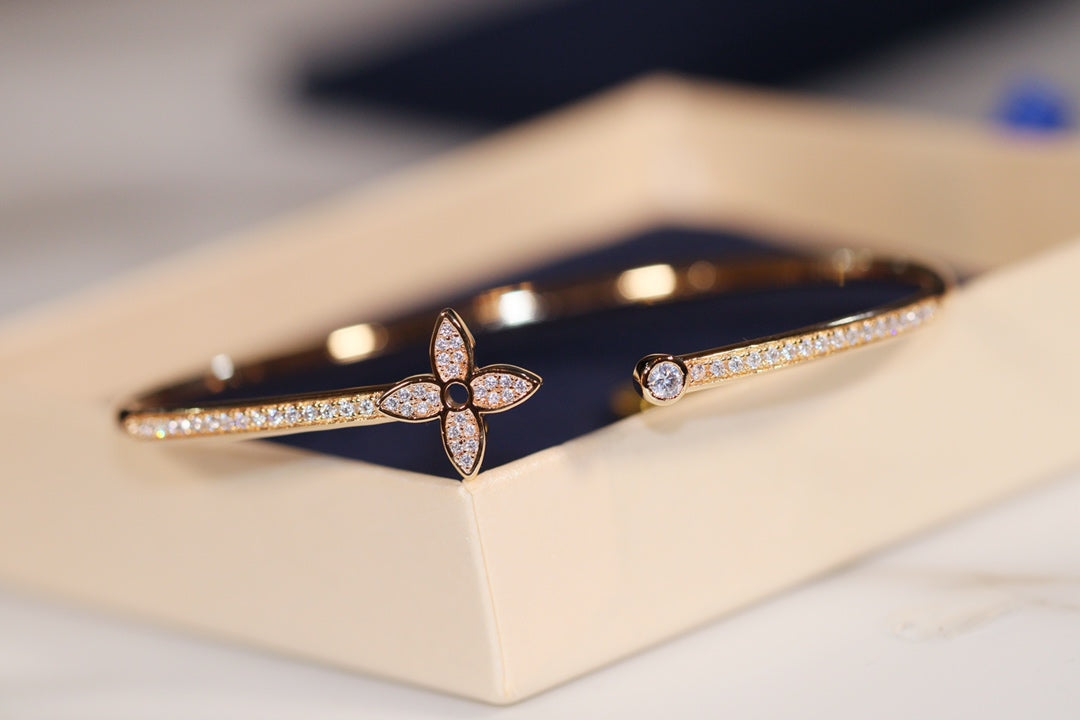 „Glow Jewelry“ IDYLLE GOLD OFFENER ARMBAND MIT DIAMANTENBESATZ