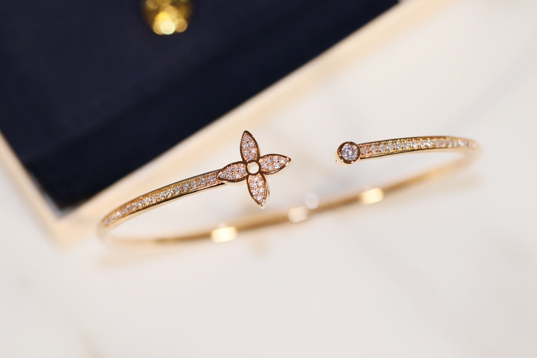 „Glow Jewelry“ IDYLLE GOLD OFFENER ARMBAND MIT DIAMANTENBESATZ