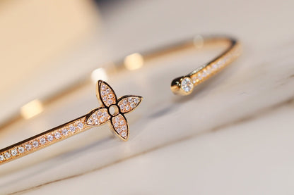 „Glow Jewelry“ IDYLLE GOLD OFFENER ARMBAND MIT DIAMANTENBESATZ