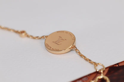 „Glow Jewelry“ Stern- und Sonnen-Armband mit 4 Motiven aus Rotgold und Malachit