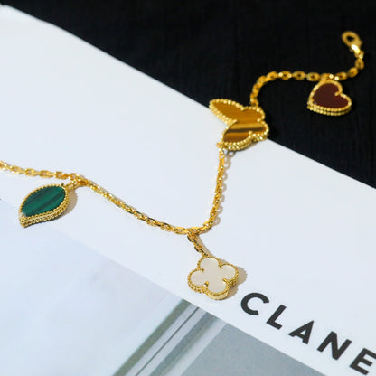 [Glow Jewelry]LUCKY SPRING 5 MOTIF GOLD BRACELET