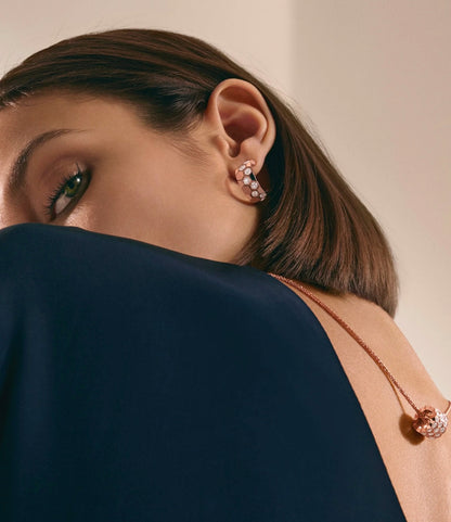 [Glow Jewelry]BEE LOVE DIAMOND HOOP EARRINGS