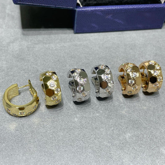 「グロウジュエリー」ビーラブ ダイヤモンド フープピアス