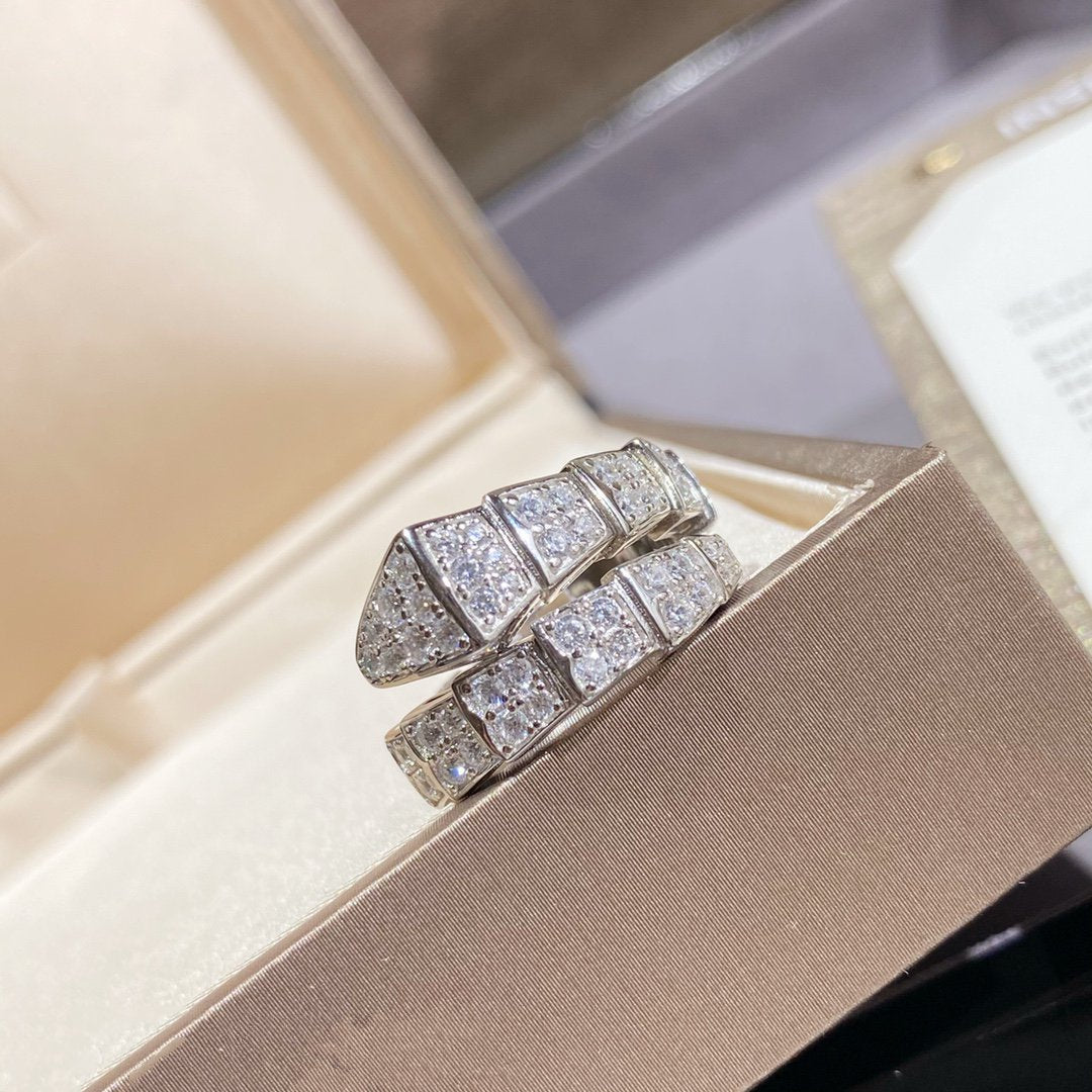 [Glow Jewelry]SERPENTI RING SILVER DIAMOND PAVED