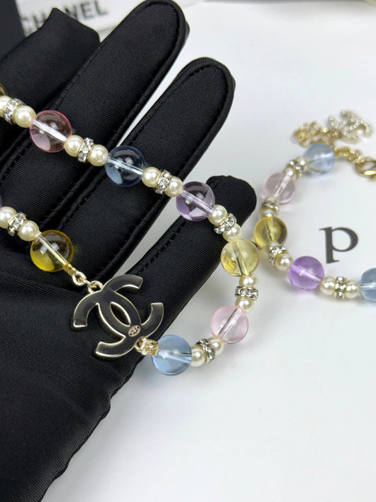 [Glow Jewelry]26C New Spring Collection Colorful Transparent Resin Necklace