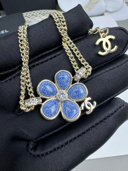 [Glow Jewelry]VOLTE New Blue Floral Double-Layer Bracelet