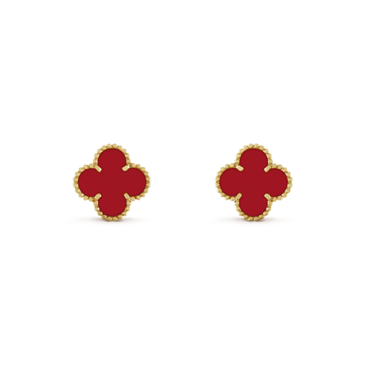 Glow Jewelry CLOVER MINI 9.5MM KARNEOL-OHRRINGE