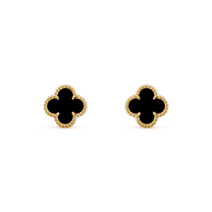 ¡®Glow Jewelry¡¯CLOVER MINI 9,5MM SCHWARZE PERLMUTT-OHRRINGE
